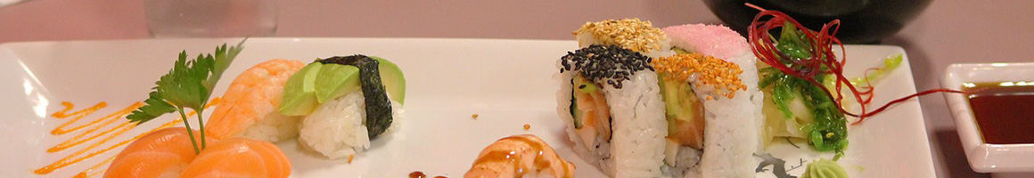 Eating Chinese Sushi at Hong Kong City Restaurant restaurant in Taunton, MA.